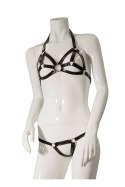 Bielizna-GP STRAPPED BRA AND STRING SET, S/M