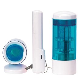 Masturbator-UP/DOWN MOUTH MASTURBATOR - CLEAR BLUE