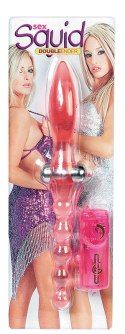 Plug/vibr-SEX SQUID DOUBLE-ENDER - CLEAR HOT PINK