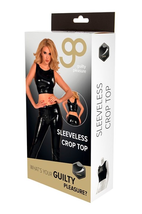Bielizna-GP DATEX SLEEVELESS CROP TOP BLACK, S Bielizna-GP DATEX SLEEVELESS CROP TOP BLACK, S
