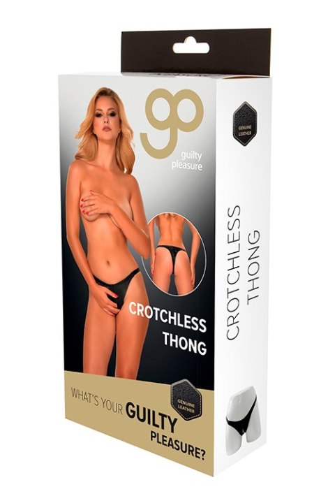 Bielizna-GP GENUINE LEATHER CROTCHLESS THONG, XXL Bielizna-GP GENUINE LEATHER CROTCHLESS THONG, XXL