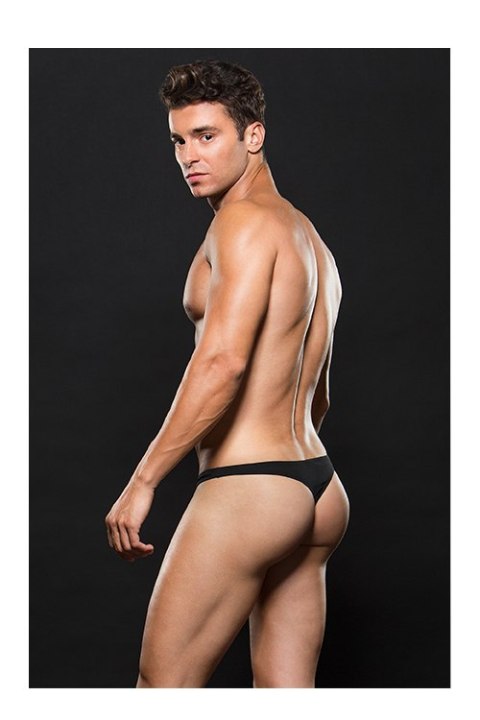 Bielizna-MICROFIBER LOWRISE ZIP THONG BLACK M/L Bielizna-MICROFIBER LOWRISE ZIP THONG BLACK M/L