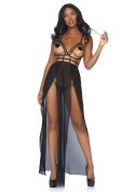 Bielizna-Cage Maxi dress and g-string