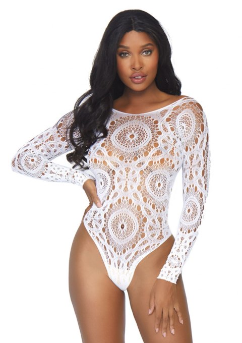 Bielizna-Crochet lace snap crotch teddy Bielizna-Crochet lace snap crotch teddy