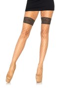 Bielizna-Diamond net tights w. floral