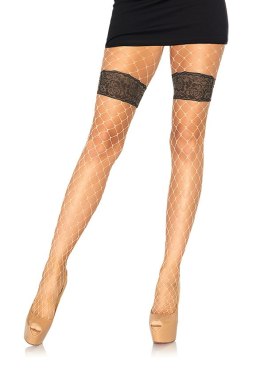 Bielizna-Diamond net tights w. floral