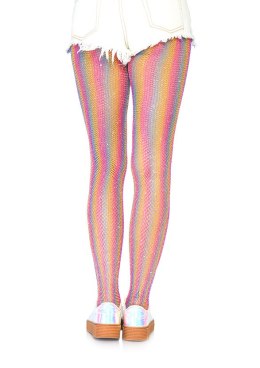 Bielizna-Lurex rainbow fishnet tights