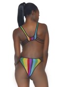 Bielizna-Rainbow fishnet bodysuit