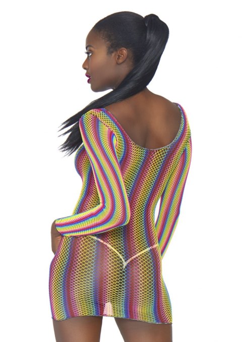 Bielizna-Rainbow fishnet mini dress Bielizna-Rainbow fishnet mini dress
