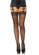 Bielizna-Stockings Rhinestone backseam