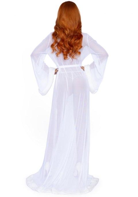 Faux fur trimmed robe & string Faux fur trimmed robe & string