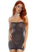 Lurex rhinestone tube dress