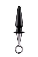 MENZSTUFF ANAL PLUG WITH PLATED HANDLE