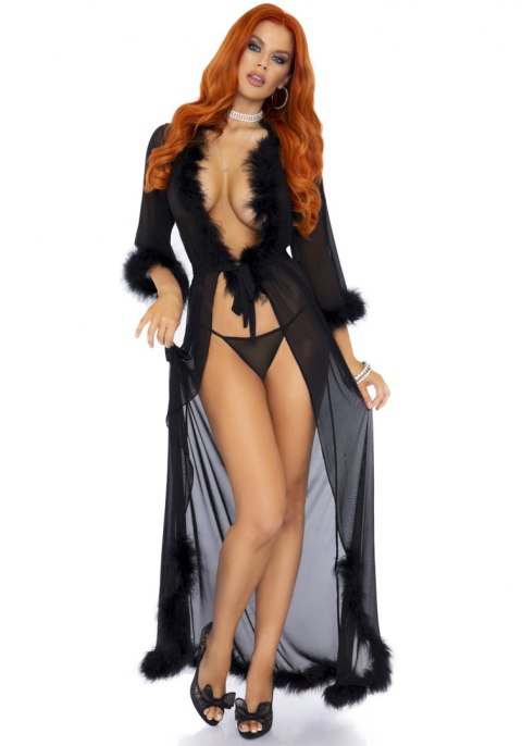 Marabou robe & string Marabou robe & string