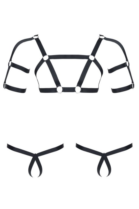 MĘSKI KOMPLET Z GUMY: T-SHIRT Z OZDOBAMI Z TYŁU I PRZODU, 2 PACK STRINGI L/XL MĘSKI KOMPLET Z GUMY: T-SHIRT Z OZDOBAMI Z TYŁU I PRZODU, 2 PACK STRINGI L/XL