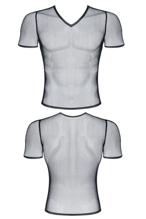 MĘSKI T-SHIRT Z ELASTYCZNEJ SIATKI W SEREK L MĘSKI T-SHIRT Z ELASTYCZNEJ SIATKI W SEREK L