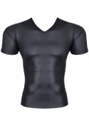 MĘSKI T-SHIRT Z WETLOOKA W SEREK XXL