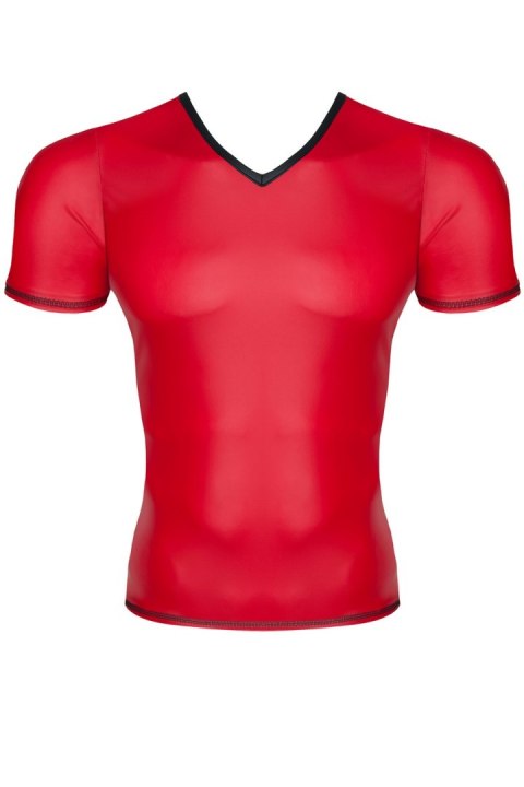MĘSKI T-SHIRT Z WETLOOKA W SEREK M MĘSKI T-SHIRT Z WETLOOKA W SEREK M