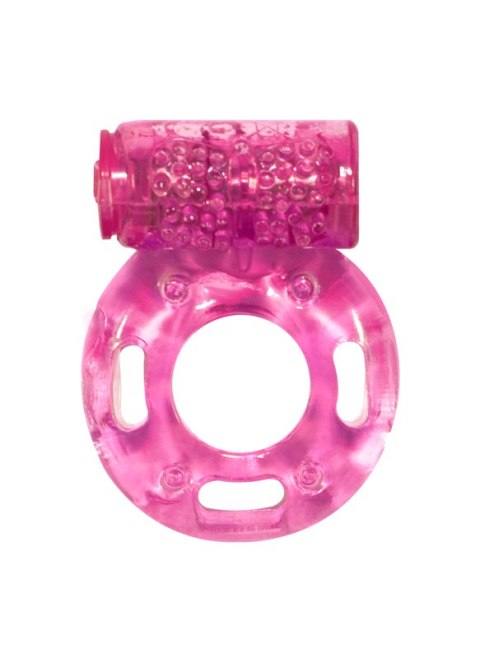 COCKRING WITH VIBRATION RINGS AXLE-PIN PINK COCKRING WITH VIBRATION RINGS AXLE-PIN PINK