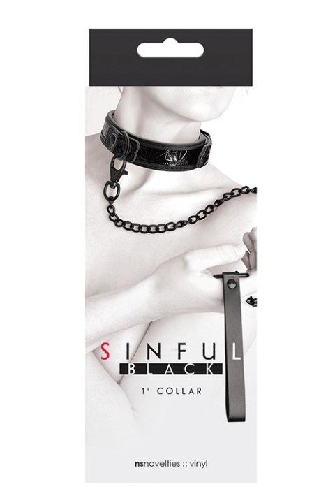 SINFUL 1INCH COLLAR BLACK SINFUL 1INCH COLLAR BLACK