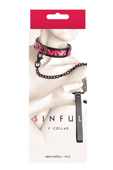 SINFUL 1INCH COLLAR PINK SINFUL 1INCH COLLAR PINK