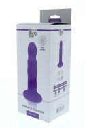 SOLID LOVE PREMIUM RIBBED DILDO, PURPLE