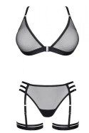 BIELIZNA-LADYX ADORA XL - BIUSTONOSZ, STRINGI, PODWIĄZKI