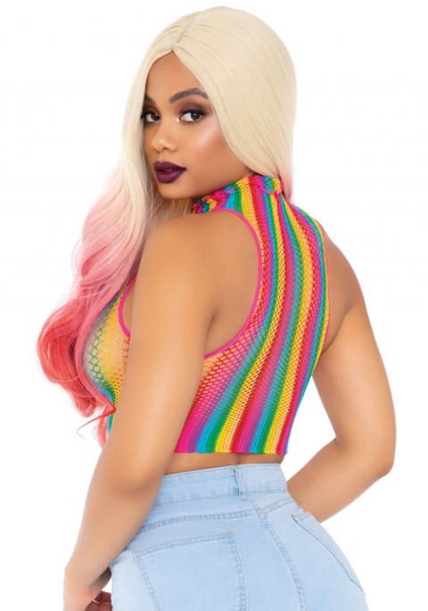 Rainbow net high neck crop top Rainbow net high neck crop top