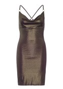 Shimmer slinky low cowl dress
