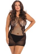 LACE FANTASY MINI DRESS BLACK PLUS SIZE