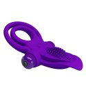PIERŚCIEŃ EREKCYJNY SEX RING WIBRACJE STYMULATOR PRETTY LOVE - VIBRANT PENIS RING PURPLE- 10 FUNCTION VIBRATIONS