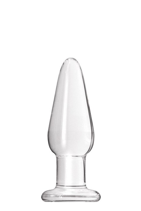 CRYSTAL TAPERED GLASS PLUG MEDIUM CLEAR