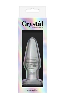 CRYSTAL TAPERED GLASS PLUG MEDIUM CLEAR