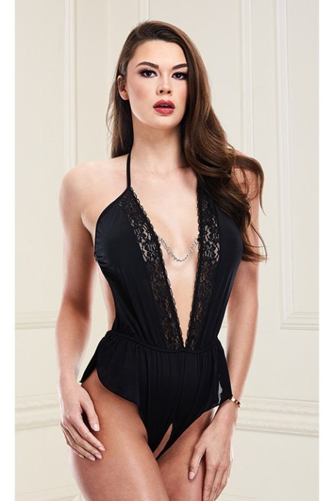 SEXY SATIN TEDDY BLACK, M/L SEXY SATIN TEDDY BLACK, M/L