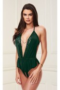 SEXY SATIN TEDDY GREEN, M/L