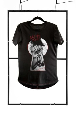 T-SHIRT MEN BLACK L FASHION