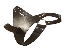 LEATHER SLIP WITH COCK ATTACHM