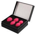 ZESTAW 3 KULKI GEJSZY DO ĆWICZENIA MIĘŚNI KEGLA NOVA PLUM RED