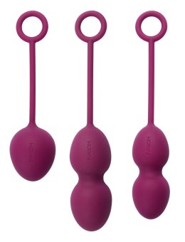 ZESTAW 3 KULKI GEJSZY DO ĆWICZENIA MIĘŚNI KEGLA NOVA VIOLET