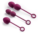 ZESTAW 3 KULKI GEJSZY DO ĆWICZENIA MIĘŚNI KEGLA NOVA VIOLET