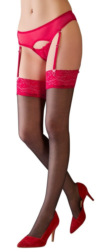 STOCKINGS BLACK/RED 3 STOCKINGS BLACK/RED 3