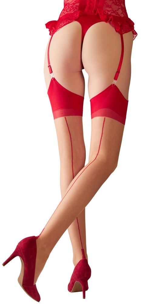 STOCKINGS SKIN/RED 2 STOCKINGS SKIN/RED 2