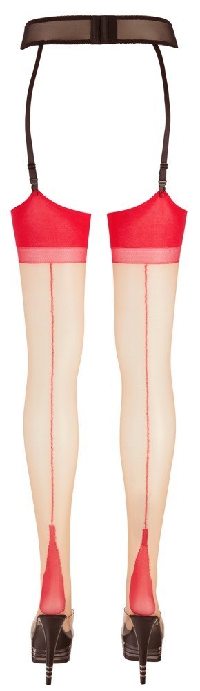 STOCKINGS SKIN/RED 3 STOCKINGS SKIN/RED 3