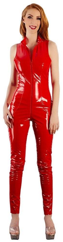 Vinyl Jumpsuit red M
