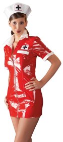 Vinyl Nurse Dress red S