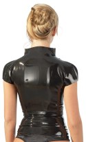 LATEX SHIRT ZIP BLACK XL