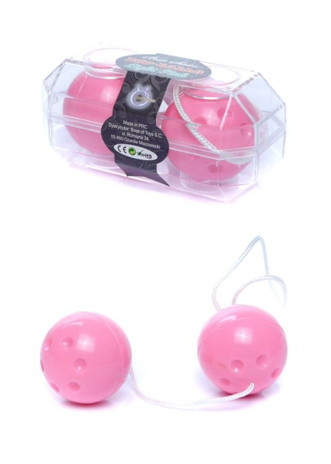 KULKI GEJSZY TRENING MIĘŚNI KEGLA KORALIKI JAJKA KULKI-DUO-BALLS LIGHT PINK