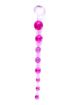 PLUG KORALIKI KULKI ANALNE KOREK ANALNY STYMULUJE PLUG/KULKI-JELLY ANAL 10 BEADS PINK