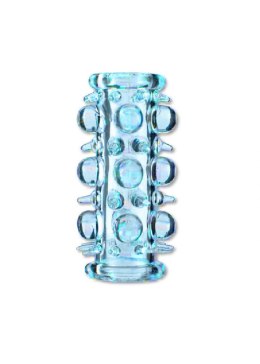 NAKŁADKA STYMULUJĄCA NASADKA NA PENISA STYMULATOR STYMULATOR-STRETCHY SLEEVE BLUE