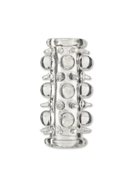NAKŁADKA STYMULUJĄCA NASADKA NA PENISA STYMULATOR STYMULATOR-STRETCHY SLEEVE CLEAR
